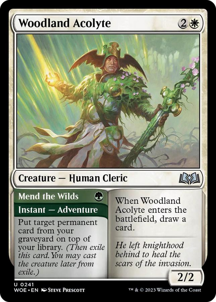 Woodland Acolyte // Mend the Wilds [Wilds of Eldraine] | The Gaming-Verse