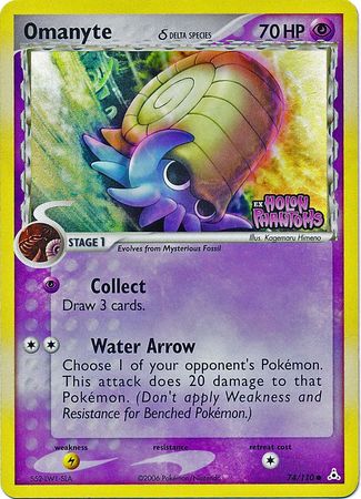 Omanyte (74/110) (Delta Species) (Stamped) [EX: Holon Phantoms] | The Gaming-Verse