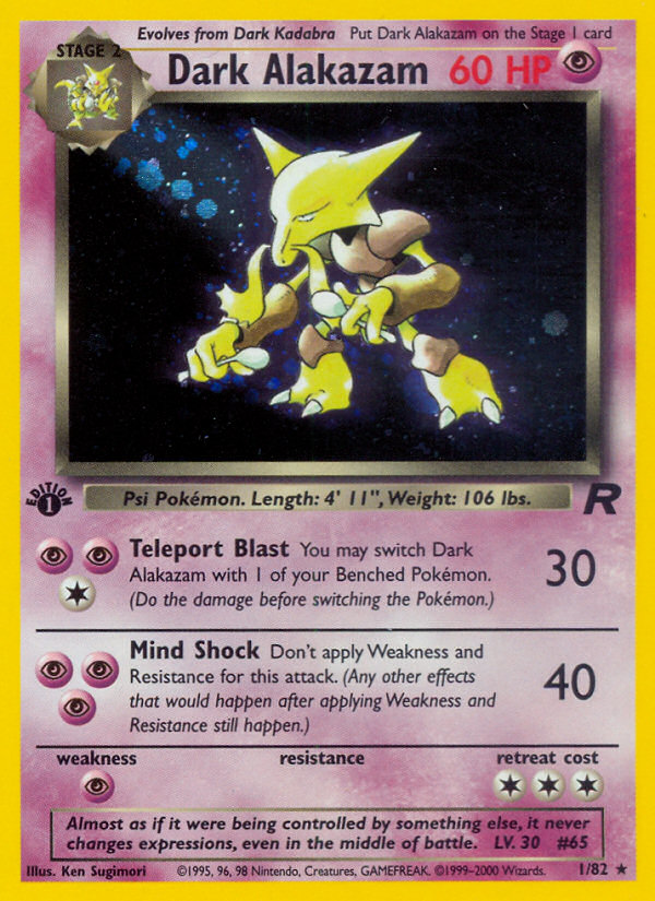 Dark Alakazam (1/82) [Team Rocket 1st Edition] | The Gaming-Verse