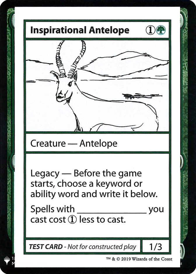 Inspirational Antelope [Mystery Booster Playtest Cards] | The Gaming-Verse