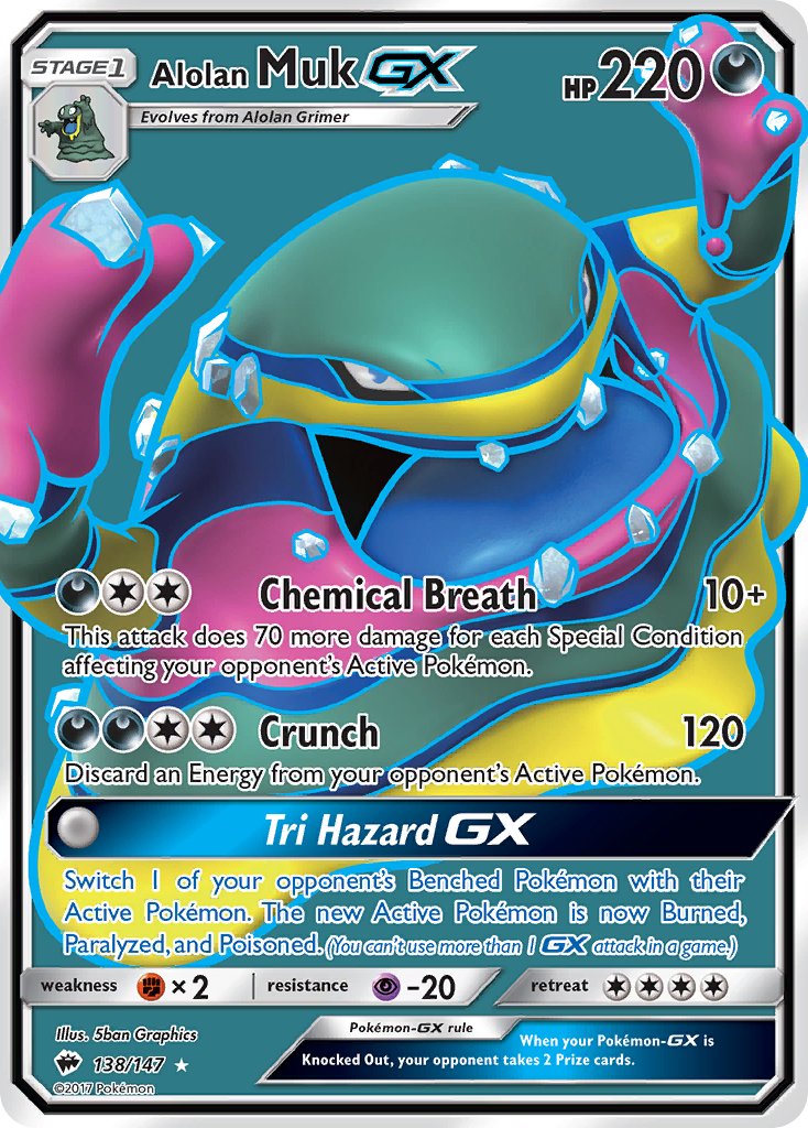 Alolan Muk GX (138/147) [Sun & Moon: Burning Shadows] | The Gaming-Verse