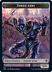 Zombie // Zombie Army Double-Sided Token [Starter Commander Decks] | The Gaming-Verse