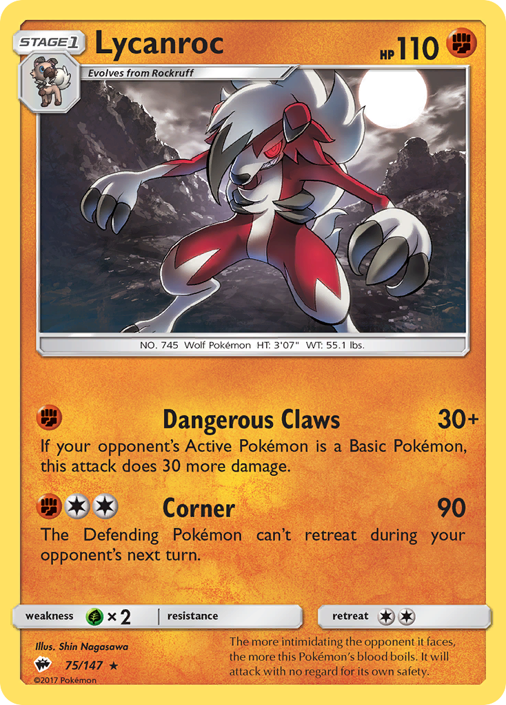 Lycanroc (75/147) [Sun & Moon: Burning Shadows] | The Gaming-Verse