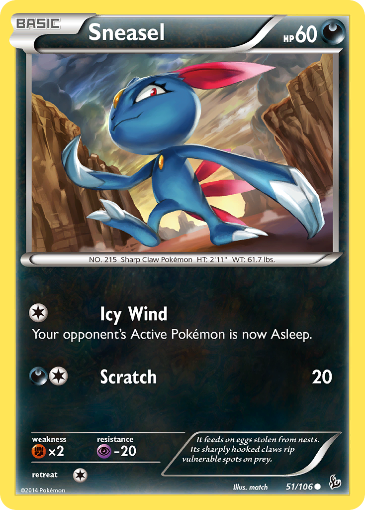 Sneasel (51/106) [XY: Flashfire] | The Gaming-Verse