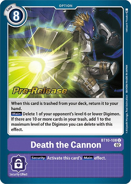 Death the Cannon [BT10-108] [Xros Encounter Pre-Release Cards] | The Gaming-Verse