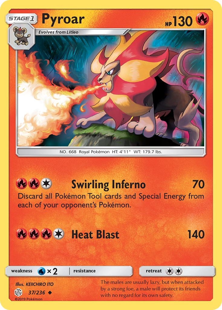 Pyroar (37/236) [Sun & Moon: Cosmic Eclipse] | The Gaming-Verse