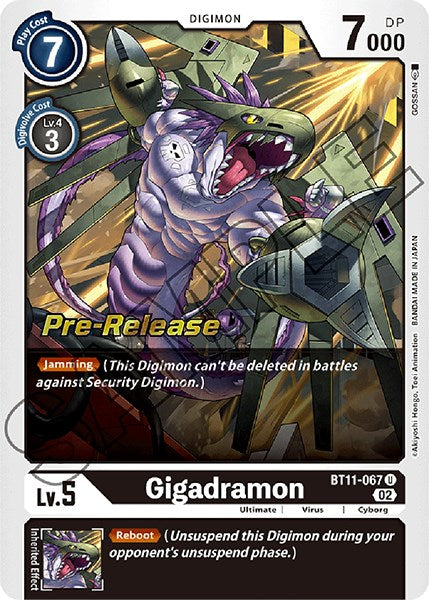 Gigadramon [BT11-067] [Dimensional Phase Pre-Release Promos] | The Gaming-Verse