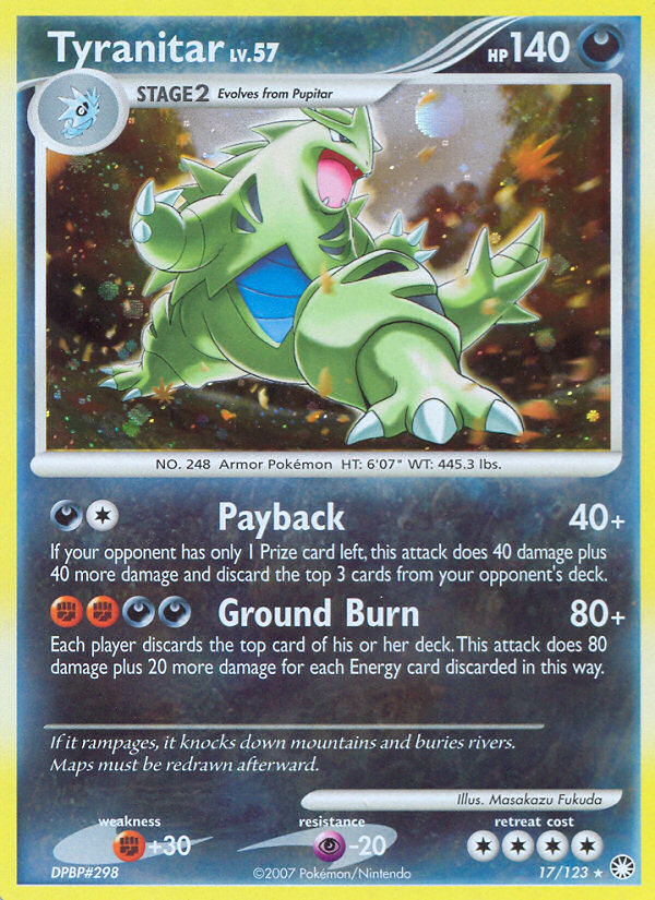 Tyranitar (17/123) [Diamond & Pearl: Mysterious Treasures] | The Gaming-Verse