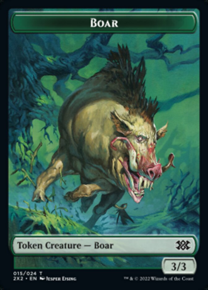 Boar // Vampire Double-sided Token [Double Masters 2022 Tokens] | The Gaming-Verse