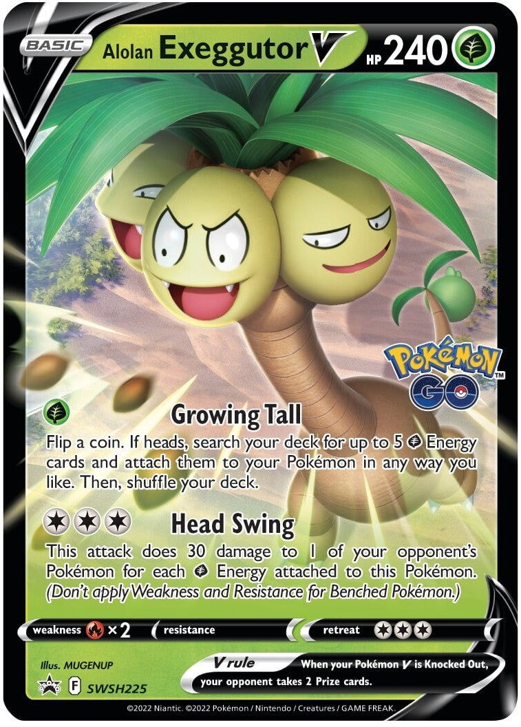 Alolan Exeggutor V (SWSH225) (Jumbo Card) [Sword & Shield: Black Star Promos] | The Gaming-Verse