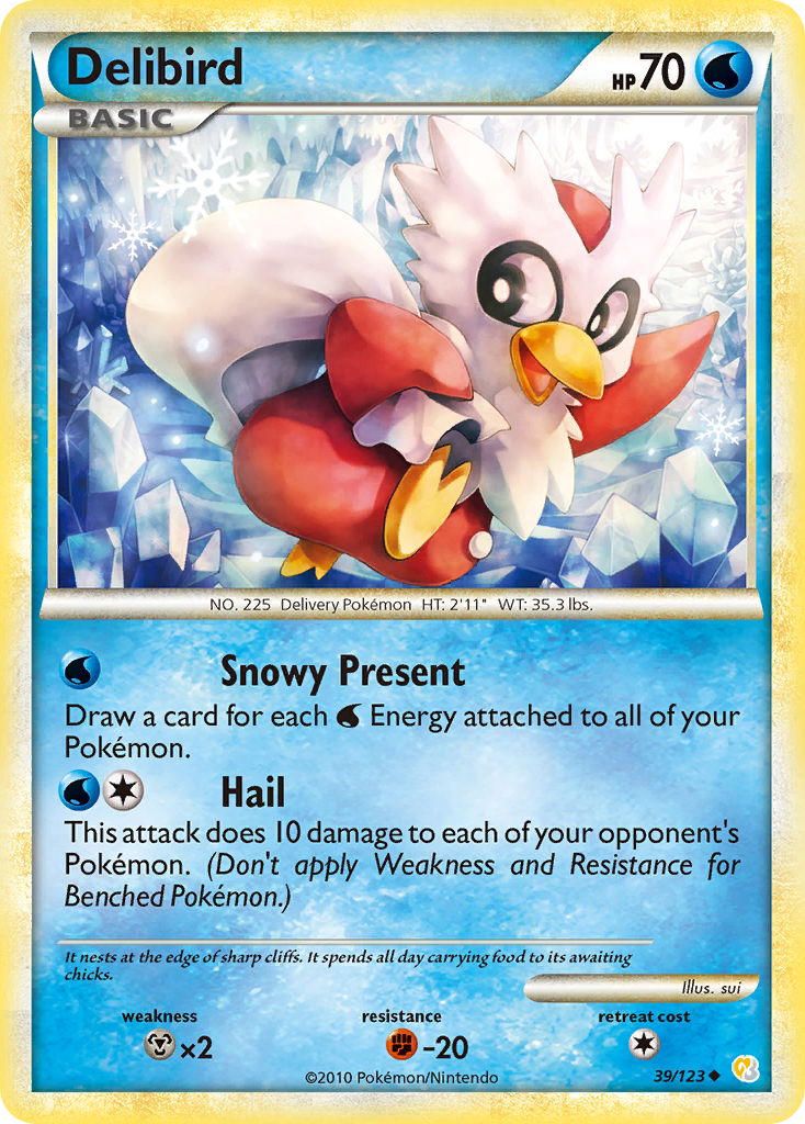 Delibird (39/123) [HeartGold & SoulSilver: Base Set] | The Gaming-Verse