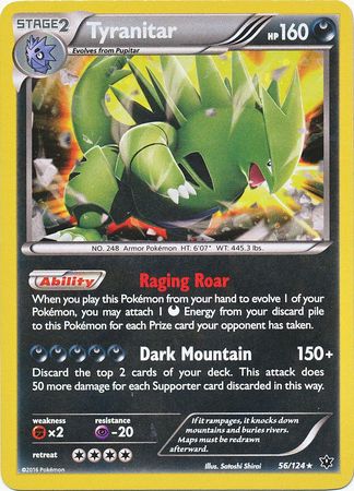 Tyranitar (56/124) (Cosmos Holo) [XY: Fates Collide] | The Gaming-Verse