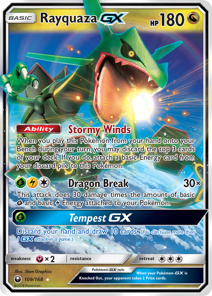 Rayquaza GX (109/168) [Sun & Moon: Celestial Storm] | The Gaming-Verse