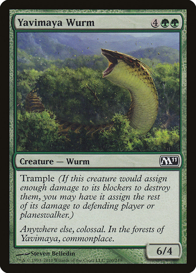 Yavimaya Wurm [Magic 2011] | The Gaming-Verse