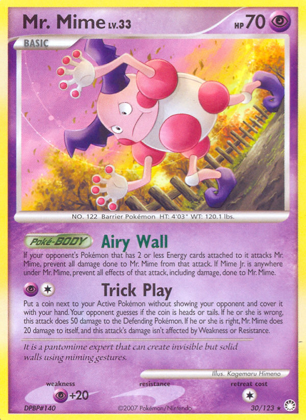 Mr. Mime (30/123) [Diamond & Pearl: Mysterious Treasures] | The Gaming-Verse