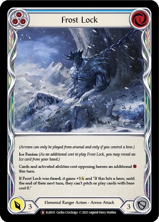 Frost Lock [U-ELE035] Unlimited Rainbow Foil | The Gaming-Verse