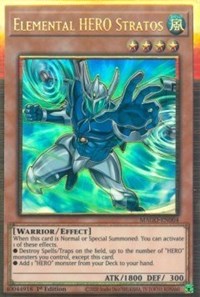 Elemental HERO Stratos (Alternate Art) [MAGO-EN004] Gold Rare | The Gaming-Verse