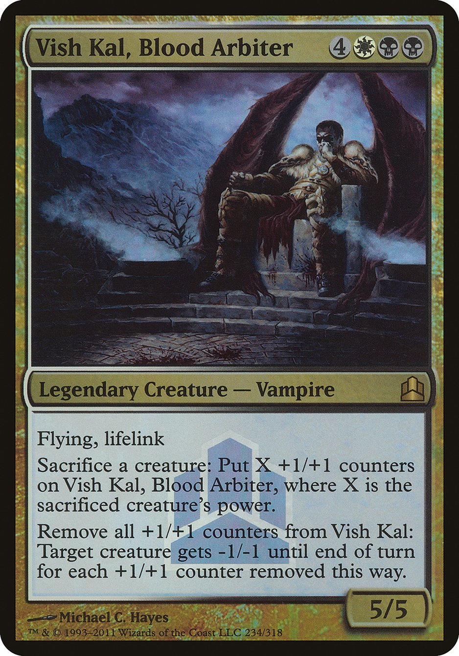 Vish Kal, Blood Arbiter (Launch) (Oversized) [Commander 2011 Prerelease Promos] | The Gaming-Verse