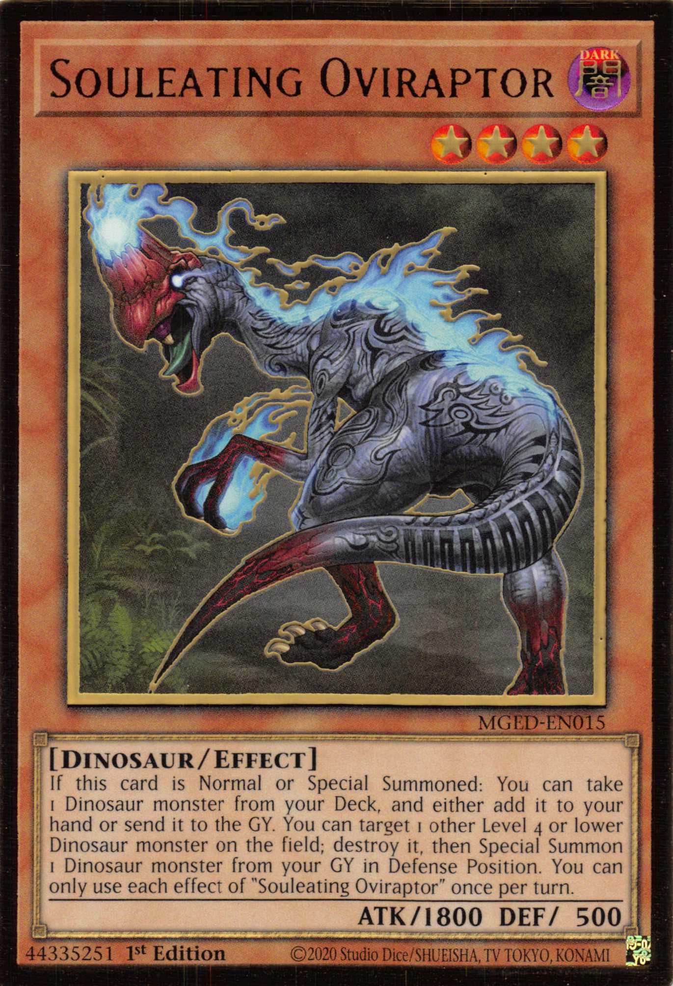 Souleating Oviraptor [MGED-EN015] Gold Rare | The Gaming-Verse