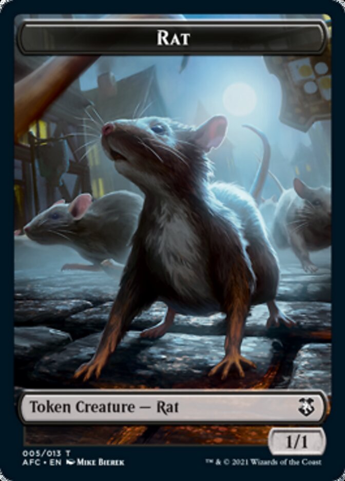 Rat // Zombie Double-sided Token [Dungeons & Dragons: Adventures in the Forgotten Realms Commander Tokens] | The Gaming-Verse