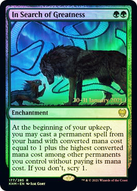 In Search of Greatness  [Kaldheim Prerelease Promos] | The Gaming-Verse