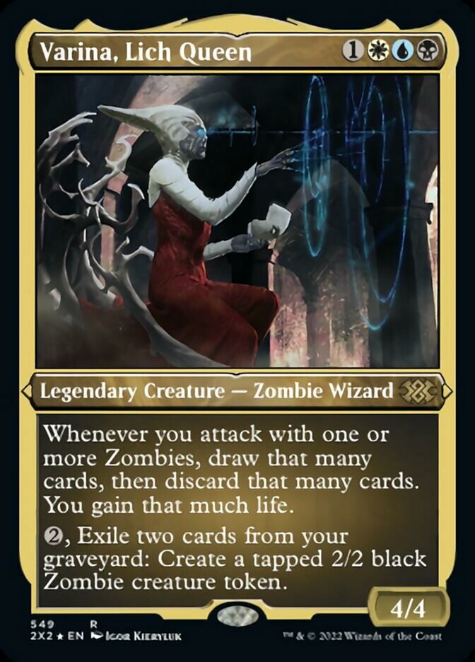 Varina, Lich Queen (Foil Etched) [Double Masters 2022] | The Gaming-Verse