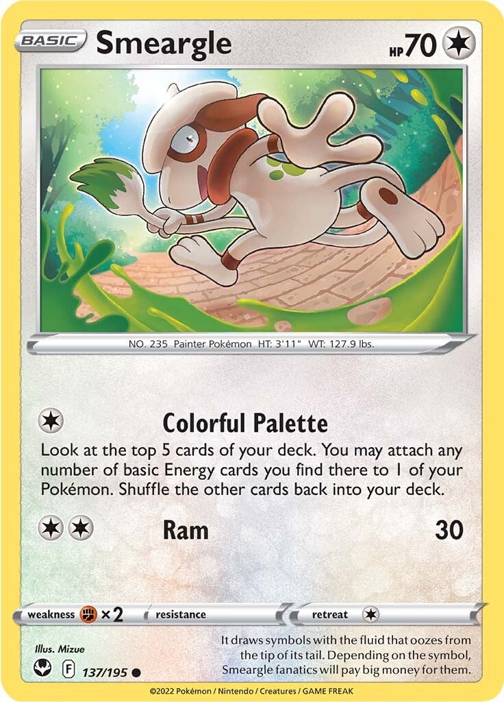 Smeargle (137/195) [Sword & Shield: Silver Tempest] | The Gaming-Verse