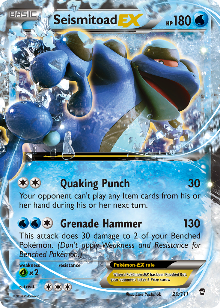 Seismitoad EX (20/111) [XY: Furious Fists] | The Gaming-Verse