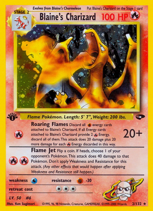 Blaine's Charizard (2/132) [Gym Challenge 1st Edition] | The Gaming-Verse