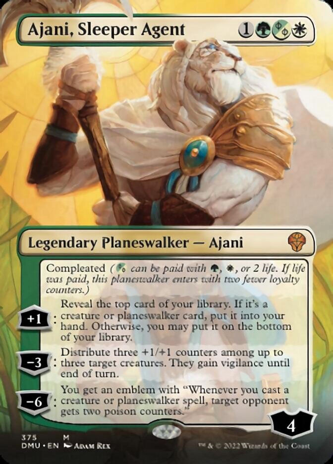 Ajani, Sleeper Agent (Borderless) (375) [Dominaria United] | The Gaming-Verse