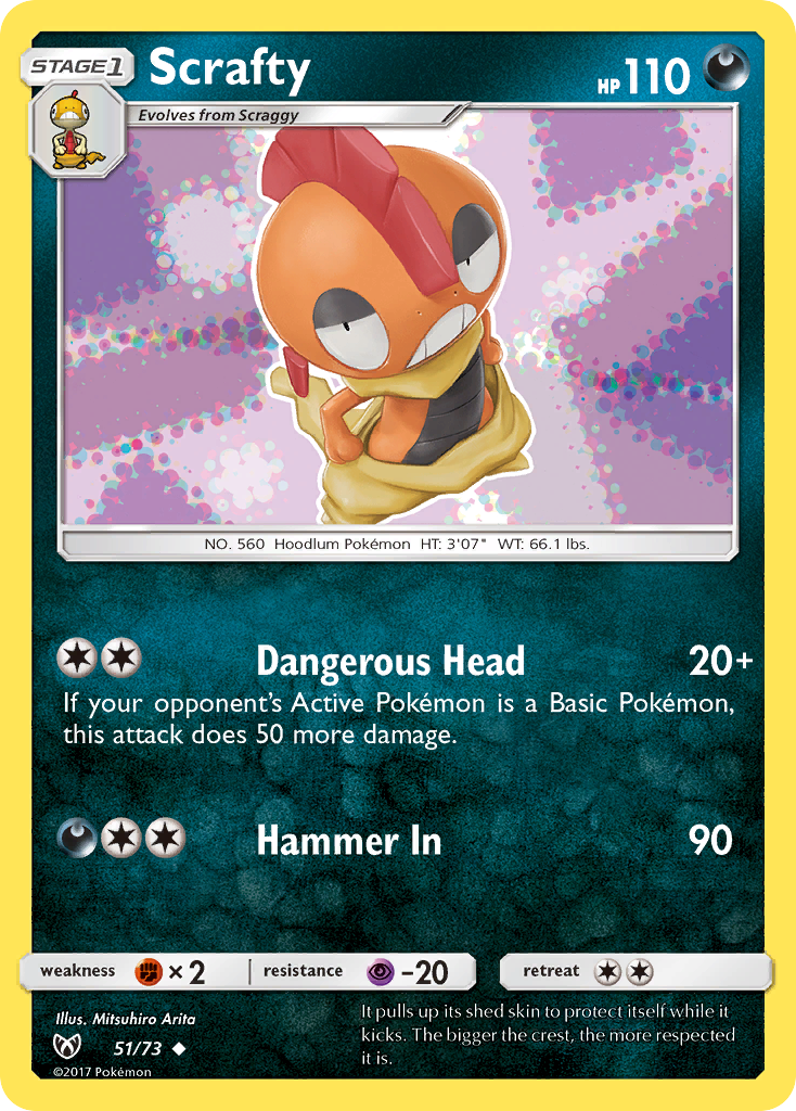 Scrafty (51/73) [Sun & Moon: Shining Legends] | The Gaming-Verse