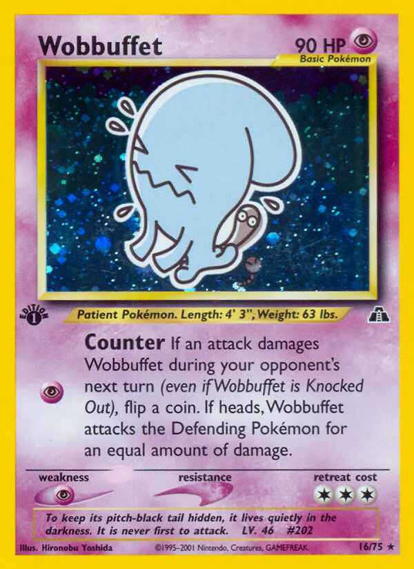 Wobbuffet (16/75) [Neo Discovery 1st Edition] | The Gaming-Verse