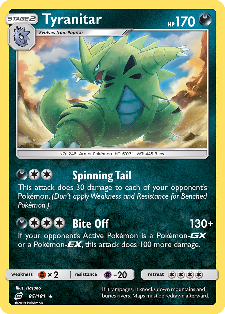 Tyranitar (85/181) [Sun & Moon: Team Up] | The Gaming-Verse