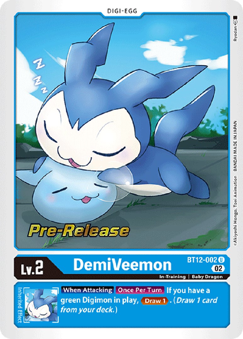 DemiVeemon [BT12-002] [Across Time Pre-Release Cards] | The Gaming-Verse