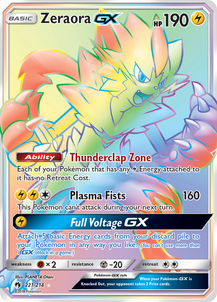 Zeraora GX (221/214) [Sun & Moon: Lost Thunder] | The Gaming-Verse