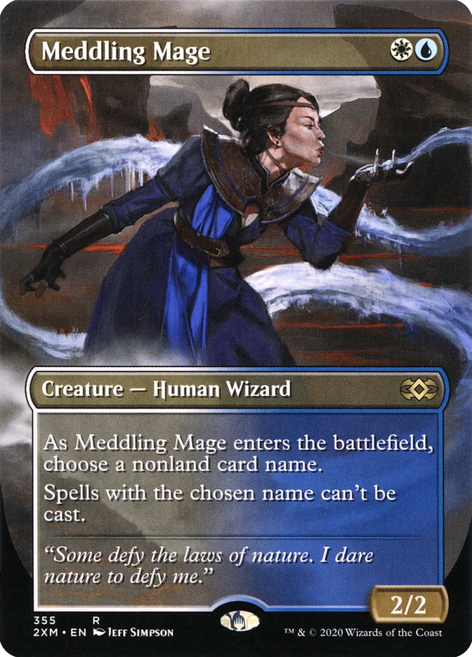 Meddling Mage (Borderless) [Double Masters] | The Gaming-Verse