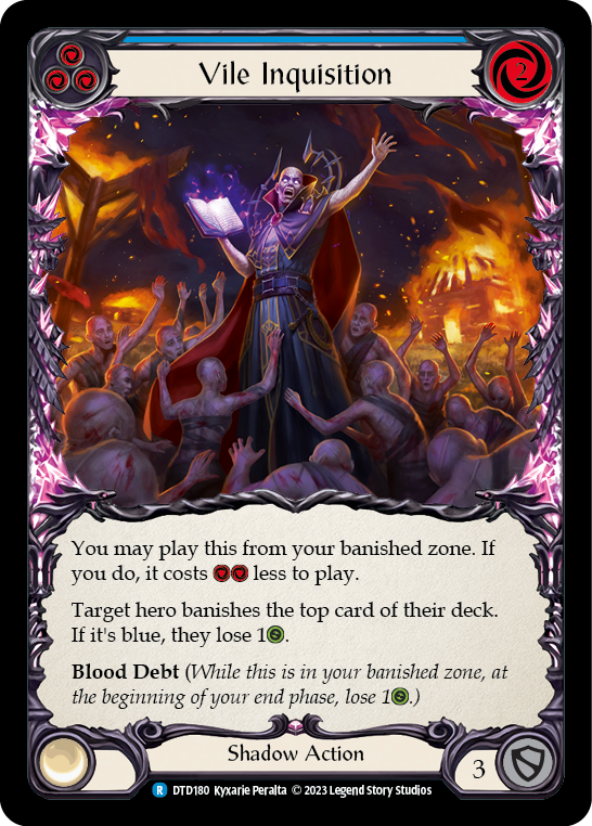 Vile Inquisition (Blue) [DTD180] (Dusk Till Dawn)  Rainbow Foil | The Gaming-Verse