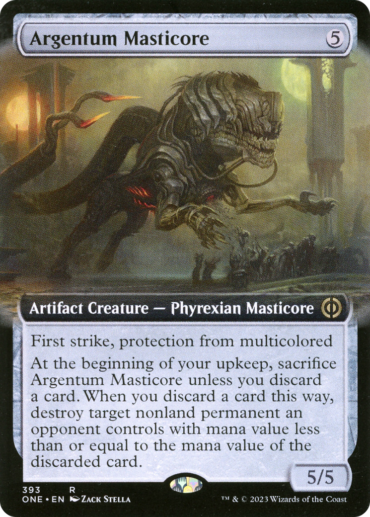 Argentum Masticore (Extended Art) [Phyrexia: All Will Be One] | The Gaming-Verse