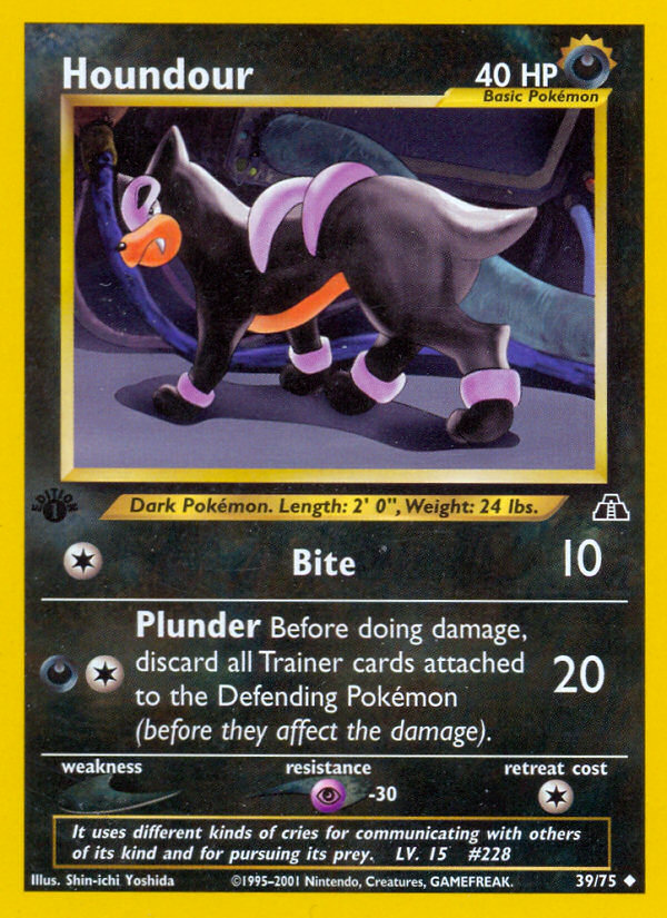 Houndour (39/75) [Neo Discovery 1st Edition] | The Gaming-Verse