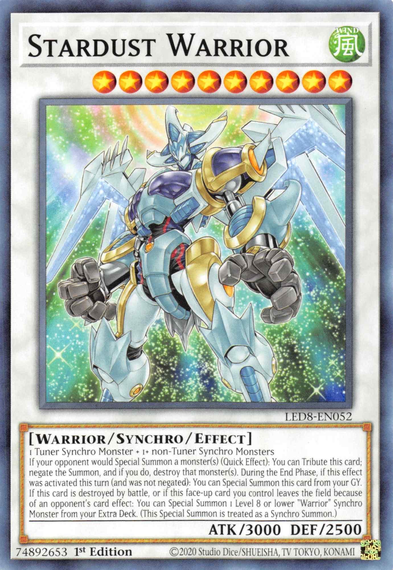 Stardust Warrior [LED8-EN052] Common | The Gaming-Verse