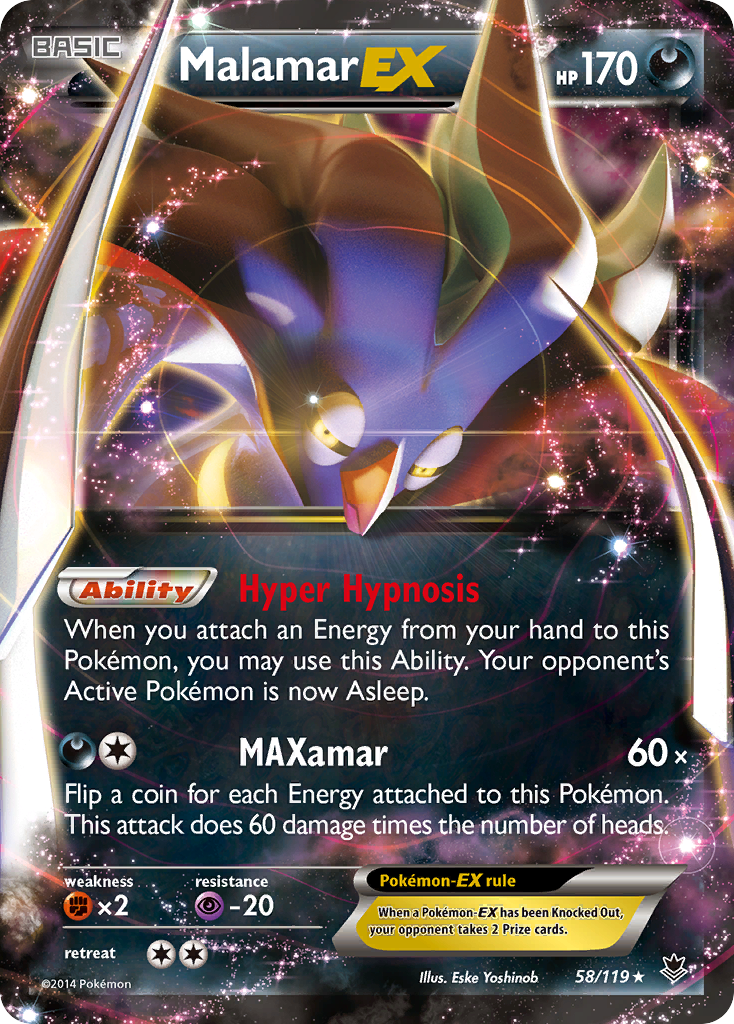 Malamar EX (58/119) [XY: Phantom Forces] | The Gaming-Verse