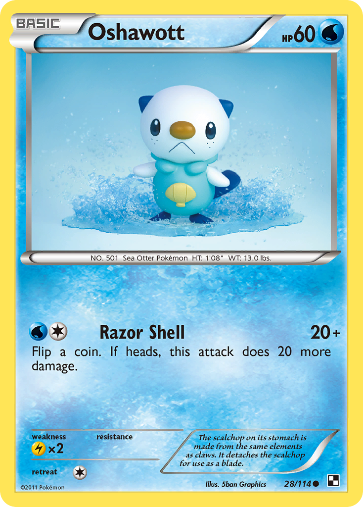 Oshawott (28/114) [Black & White: Base Set] | The Gaming-Verse