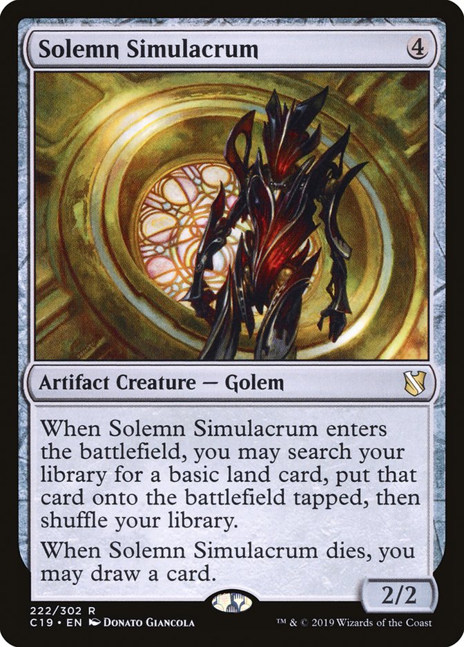 Solemn Simulacrum [Commander 2019] | The Gaming-Verse