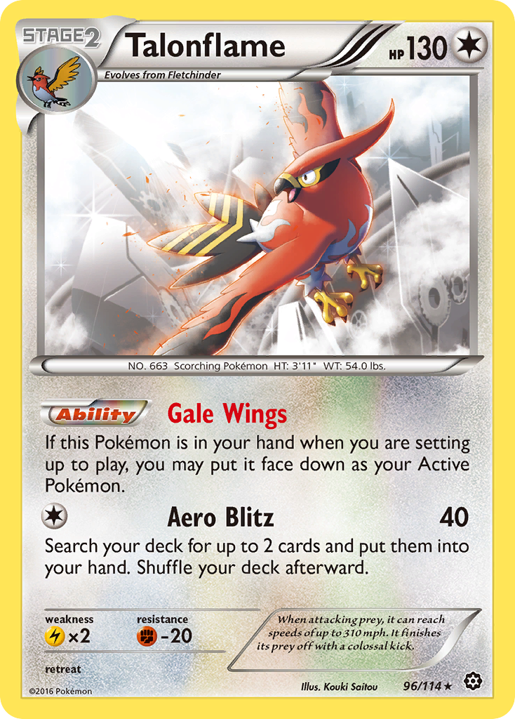 Talonflame (96/114) [XY: Steam Siege] | The Gaming-Verse