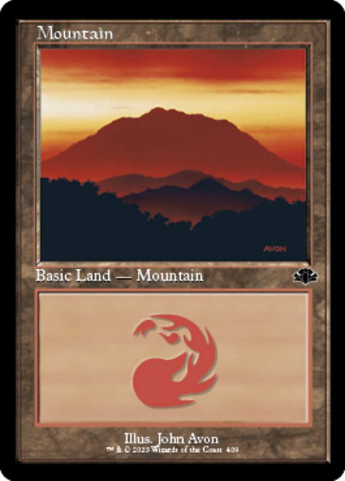 Mountain (409) (Retro) [Dominaria Remastered] | The Gaming-Verse