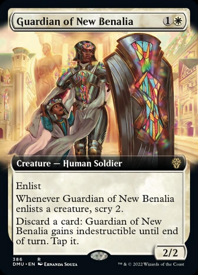 Guardian of New Benalia (Extended Art) [Dominaria United] | The Gaming-Verse