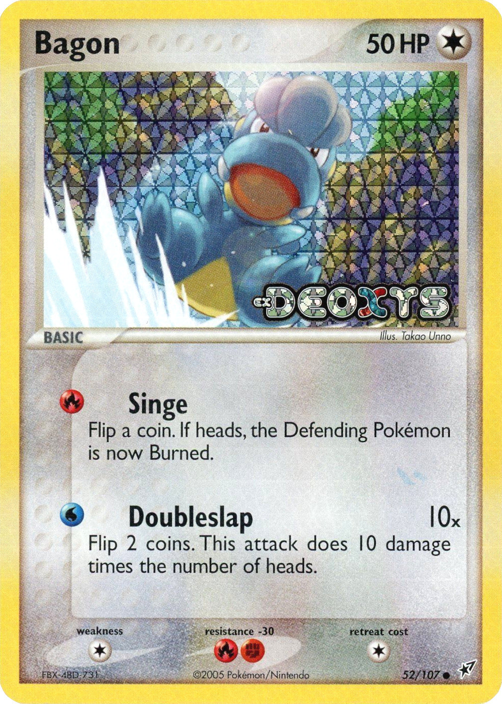 Bagon (52/107) (Stamped) [EX: Deoxys] | The Gaming-Verse