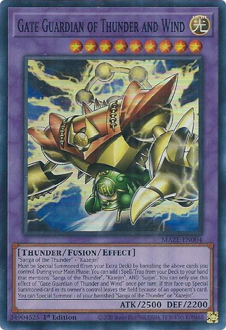 Gate Guardian of Thunder and Wind [MAZE-EN004] Super Rare | The Gaming-Verse