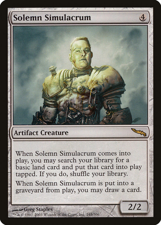 Solemn Simulacrum [Mirrodin] | The Gaming-Verse