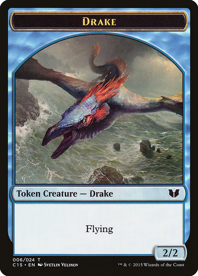 Drake // Elemental (020) Double-Sided Token [Commander 2015 Tokens] | The Gaming-Verse